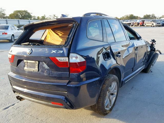 WBXPC93427WF23140 - 2007 BMW X3 3.0SI BLUE photo 4