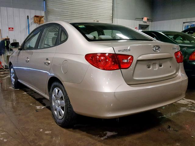KMHDU46D98U345471 - 2008 HYUNDAI ELANTRA GL TAN photo 3