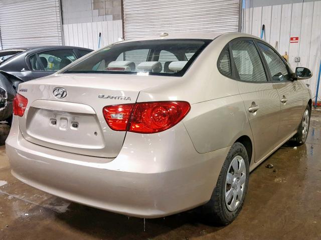KMHDU46D98U345471 - 2008 HYUNDAI ELANTRA GL TAN photo 4