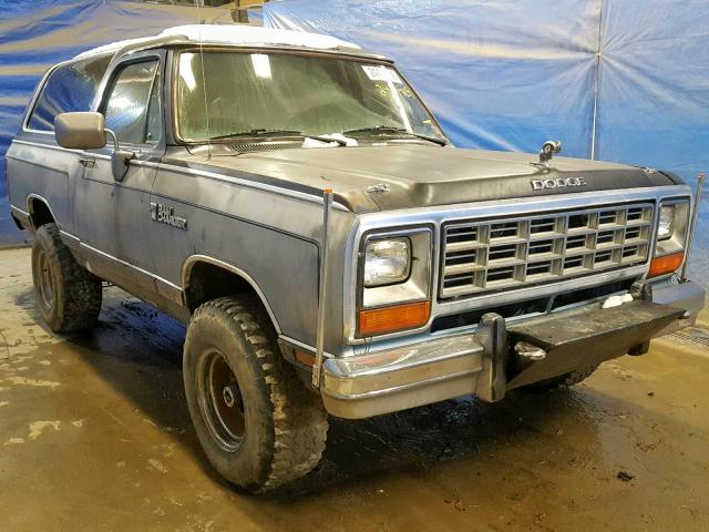 1B4GW12T2ES284203 - 1984 DODGE RAMCHARGER BLUE photo 1