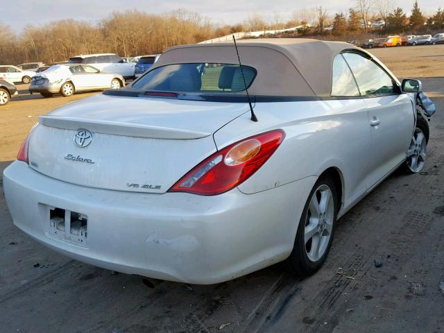 4T1FA38P74U034196 - 2004 TOYOTA CAMRY SOLA WHITE photo 4