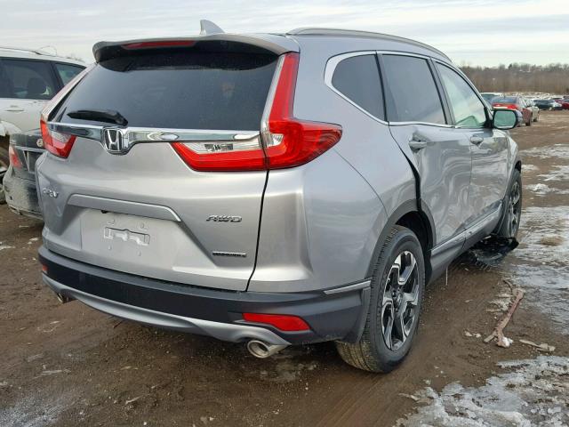 5J6RW2H92KL000498 - 2019 HONDA CR-V TOURI SILVER photo 4