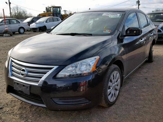 3N1AB7AP0DL562611 - 2013 NISSAN SENTRA S BLACK photo 2