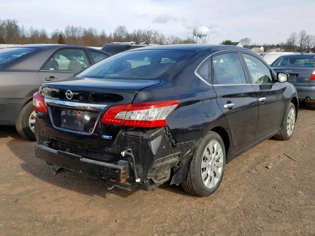 3N1AB7AP0DL562611 - 2013 NISSAN SENTRA S BLACK photo 4