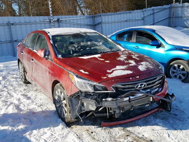 5NPE34AF1FH236174 - 2015 HYUNDAI SONATA SPO RED photo 1