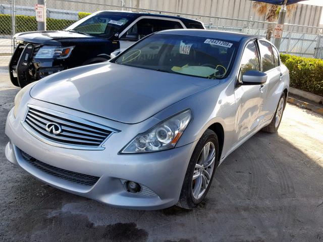 JN1CV6AP5AM404258 - 2010 INFINITI G37 BASE SILVER photo 2