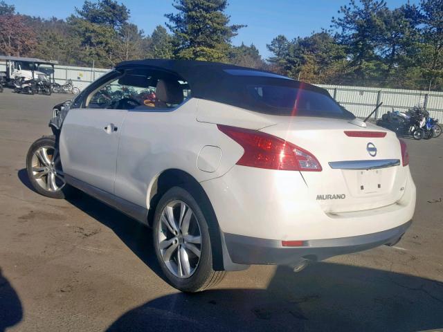 JN8AZ1FY8BW003259 - 2011 NISSAN MURANO CRO WHITE photo 3