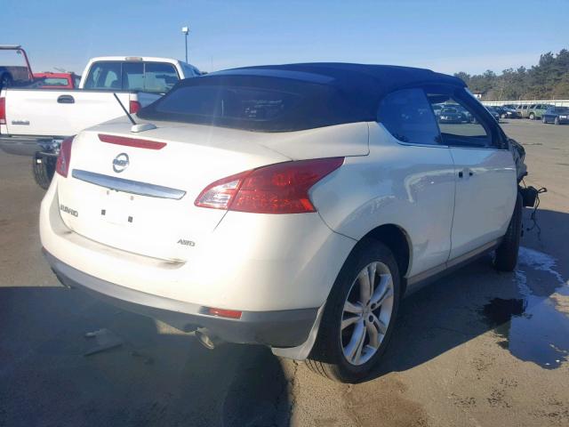 JN8AZ1FY8BW003259 - 2011 NISSAN MURANO CRO WHITE photo 4