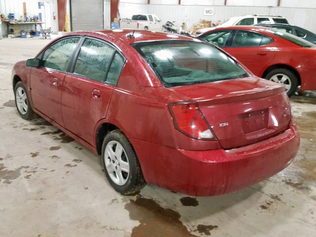 1G8AJ55F47Z183639 - 2007 SATURN ION LEVEL MAROON photo 3