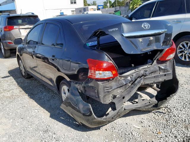 JTDBT923881283040 - 2008 TOYOTA YARIS BLACK photo 3