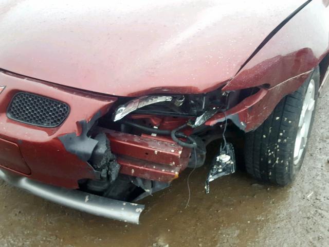 1G2WP52K21F120435 - 2001 PONTIAC GRAND PRIX Qırmızı foto 9