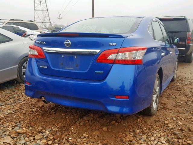 3N1AB7AP0DL707310 - 2013 NISSAN SENTRA S BLUE photo 4