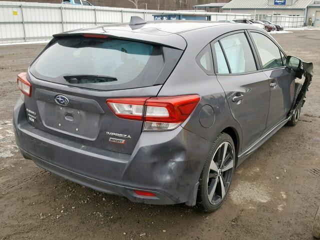 4S3GTAK69J3749747 - 2018 SUBARU IMPREZA SP GRAY photo 4