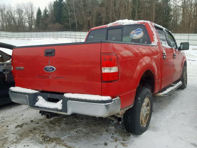 1FTRW14W34KC01508 - 2004 FORD F150 SUPER RED photo 4