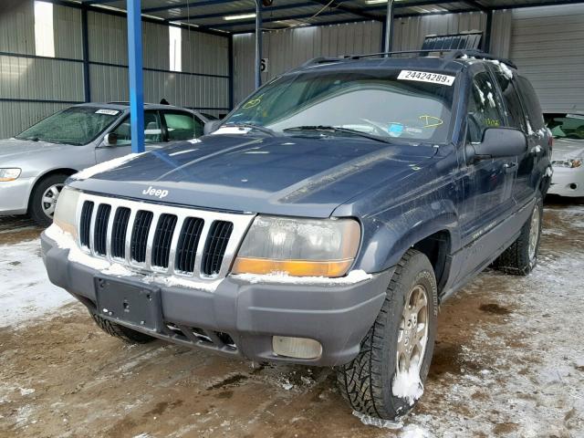 1J4GW48S51C673824 - 2001 JEEP GRAND CHER BLUE photo 2