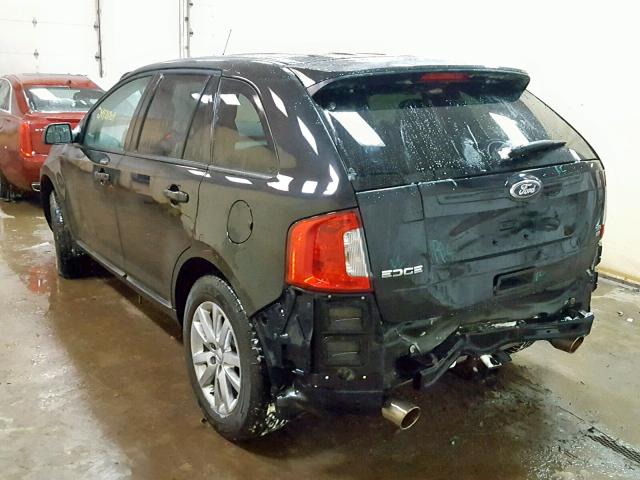 2FMDK4JC8DBB16980 - 2013 FORD EDGE SEL BLACK photo 3