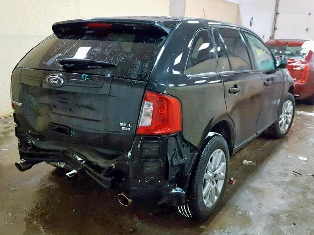 2FMDK4JC8DBB16980 - 2013 FORD EDGE SEL BLACK photo 4