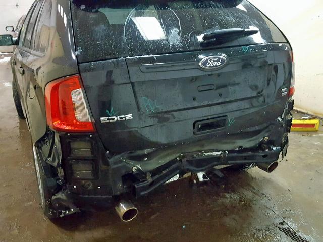 2FMDK4JC8DBB16980 - 2013 FORD EDGE SEL BLACK photo 9