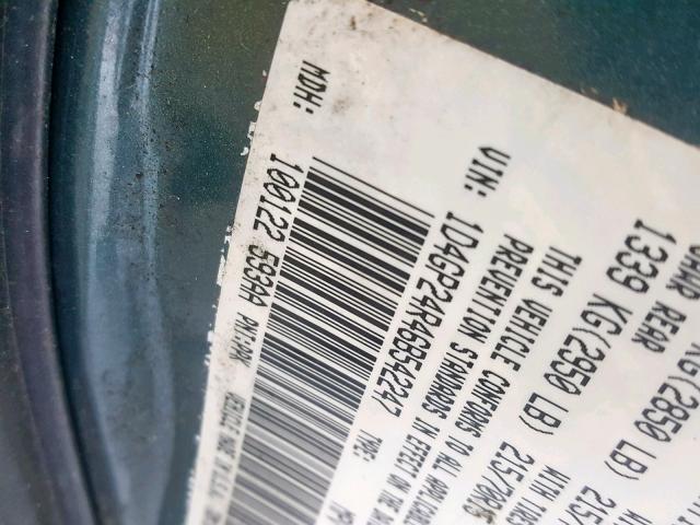 1D4GP24R46B542247 - 2006 DODGE GRAND CARA GREEN photo 10