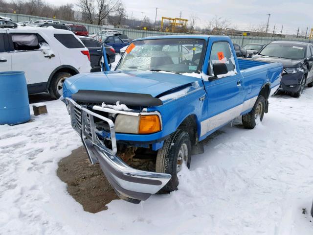 1FTCR10A3SPB12304 - 1995 FORD RANGER BLUE photo 2