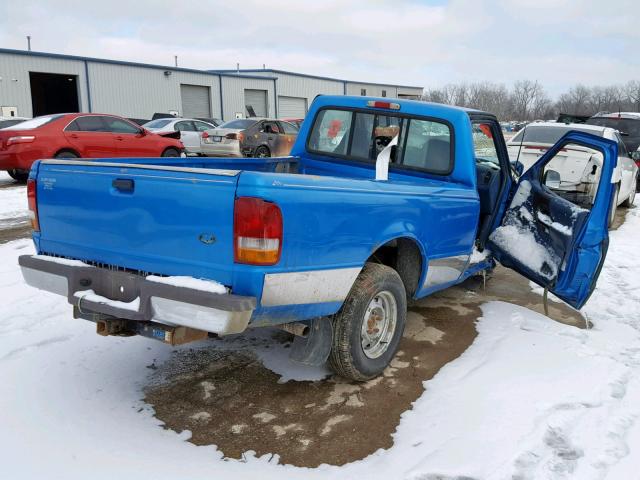 1FTCR10A3SPB12304 - 1995 FORD RANGER BLUE photo 4