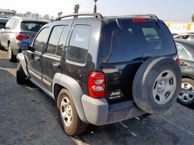 1J4GL48K97W540564 - 2007 JEEP LIBERTY SP BLACK photo 3