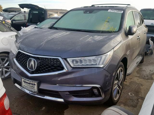 5FRYD4H91HB003311 - 2017 ACURA MDX ADVANC CHARCOAL photo 2