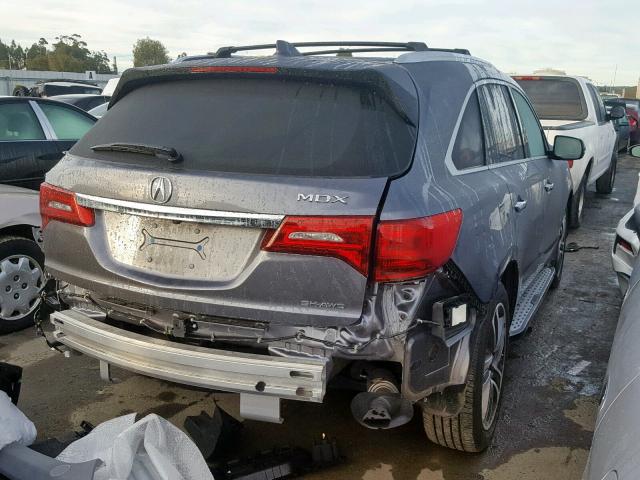 5FRYD4H91HB003311 - 2017 ACURA MDX ADVANC CHARCOAL photo 4