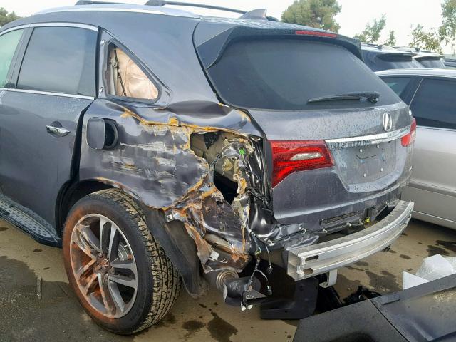 5FRYD4H91HB003311 - 2017 ACURA MDX ADVANC CHARCOAL photo 9