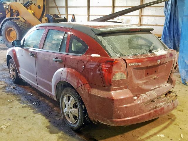 1B3HB28B17D590325 - 2007 DODGE CALIBER RED photo 3