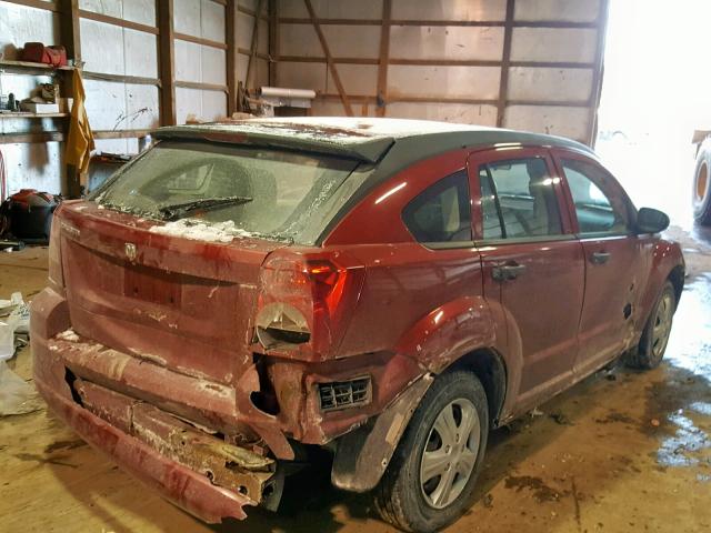 1B3HB28B17D590325 - 2007 DODGE CALIBER RED photo 4