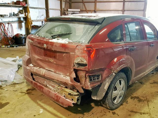 1B3HB28B17D590325 - 2007 DODGE CALIBER RED photo 9