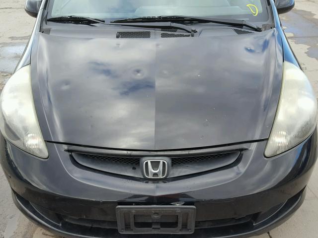 JHMGD37418S071431 - 2008 HONDA FIT BLACK photo 9