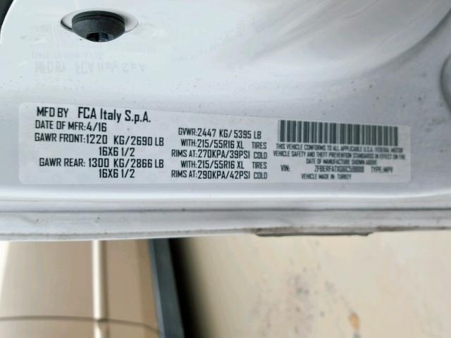 ZFBERFATXG6C59888 - 2016 RAM PROMASTER 双色 照片 10