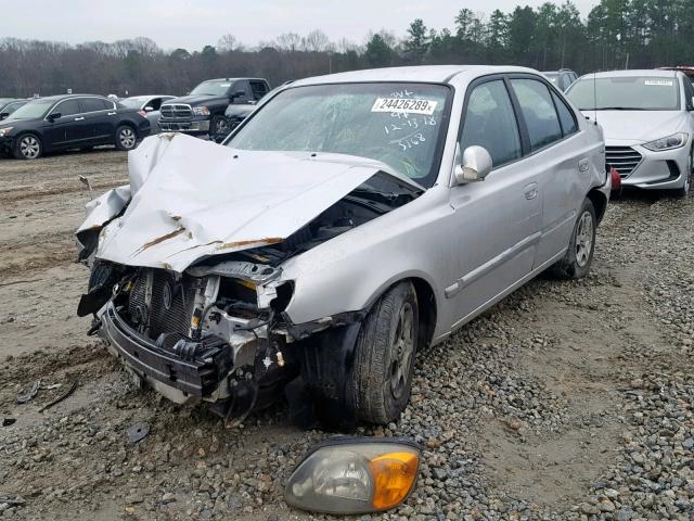 KMHCG45C95U643168 - 2005 HYUNDAI ACCENT GL SILVER photo 2