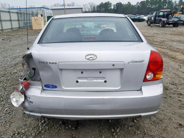 KMHCG45C95U643168 - 2005 HYUNDAI ACCENT GL SILVER photo 9