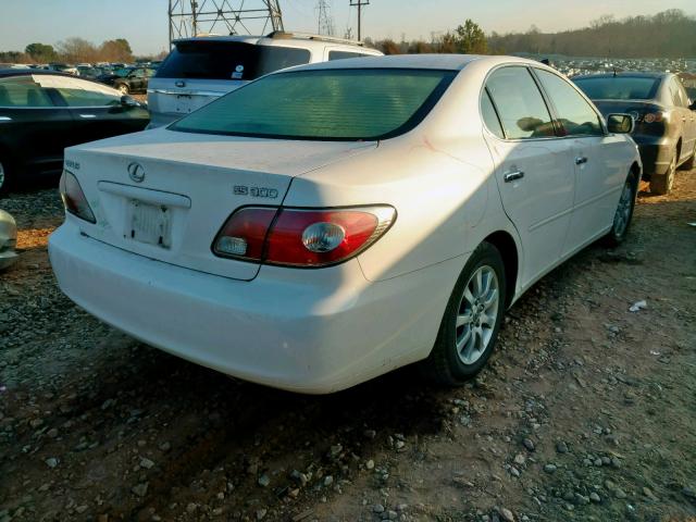 JTHBF30G120013539 - 2002 LEXUS ES 300 WHITE photo 4