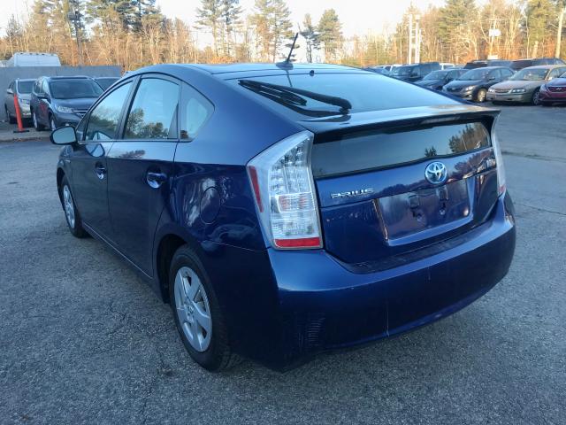 JTDKN3DU3B1415805 - 2011 TOYOTA PRIUS BLUE photo 3