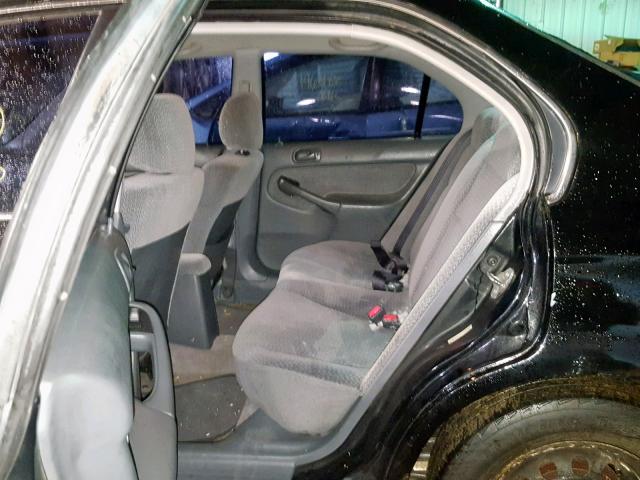 1HGEJ6677XL055632 - 1999 HONDA CIVIC LX BLACK photo 6