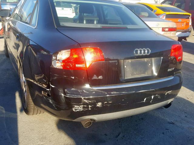 WAUAF78E17A157596 - 2007 AUDI A4 2 BLACK photo 9