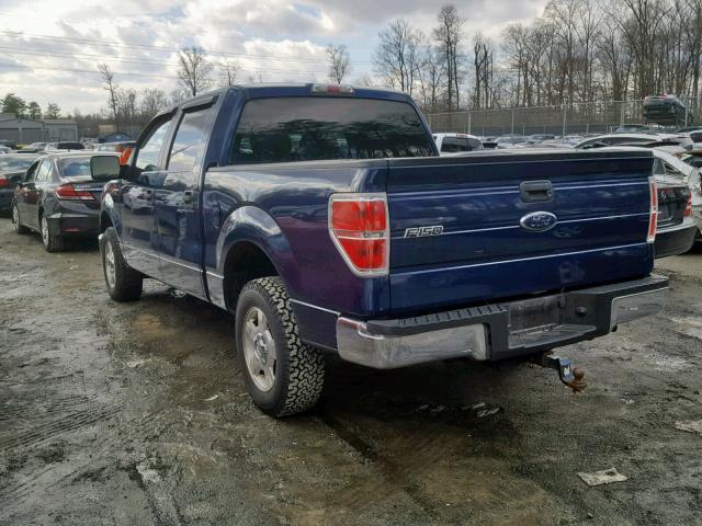 1FTEW1C88AFD63110 - 2010 FORD F150 SUPER BLUE photo 3