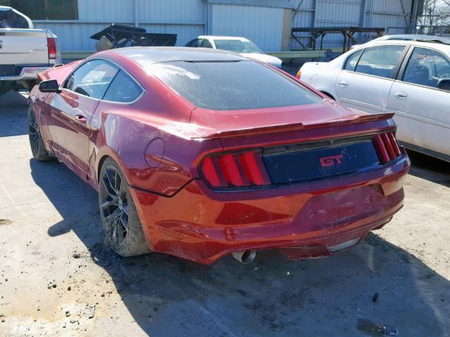 1FA6P8CF7H5306220 - 2017 FORD MUSTANG GT RED photo 3