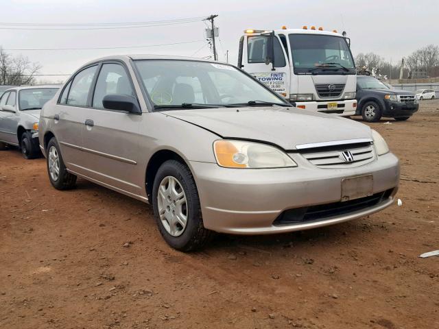 1HGES16521L008451 - 2001 HONDA CIVIC LX GRAY photo 1