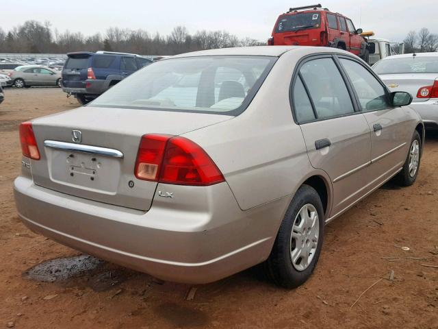 1HGES16521L008451 - 2001 HONDA CIVIC LX GRAY photo 4