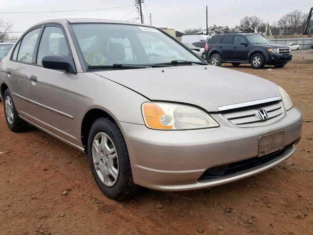 1HGES16521L008451 - 2001 HONDA CIVIC LX GRAY photo 9