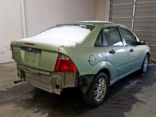 1FAHP34N87W357333 - 2007 FORD FOCUS ZX4 GREEN photo 4