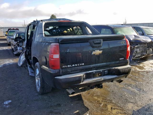 3GNFK32019G203725 - 2009 CHEVROLET AVALANCHE BLACK photo 3