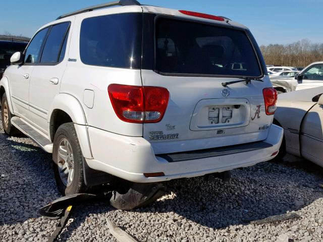 5TDZT38A76S272113 - 2006 TOYOTA SEQUOIA LI WHITE photo 3