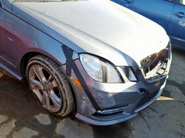 WDDHF5KB7CA569753 - 2012 MERCEDES-BENZ E 350 SILVER photo 9