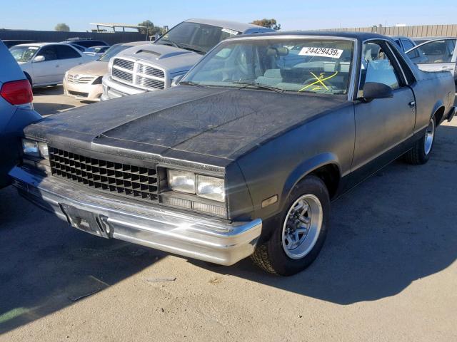 3GCCW80H1HS906159 - 1987 CHEVROLET EL CAMINO BLACK photo 2